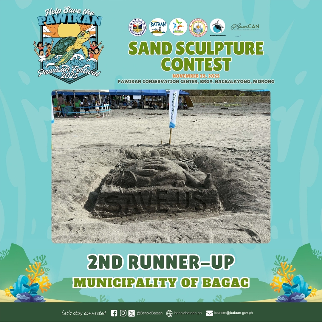 Congratulations Municipality of Bagac for winning 2nd Place in the Sand Sculpture Contest during the Pawikan Festival 2025.