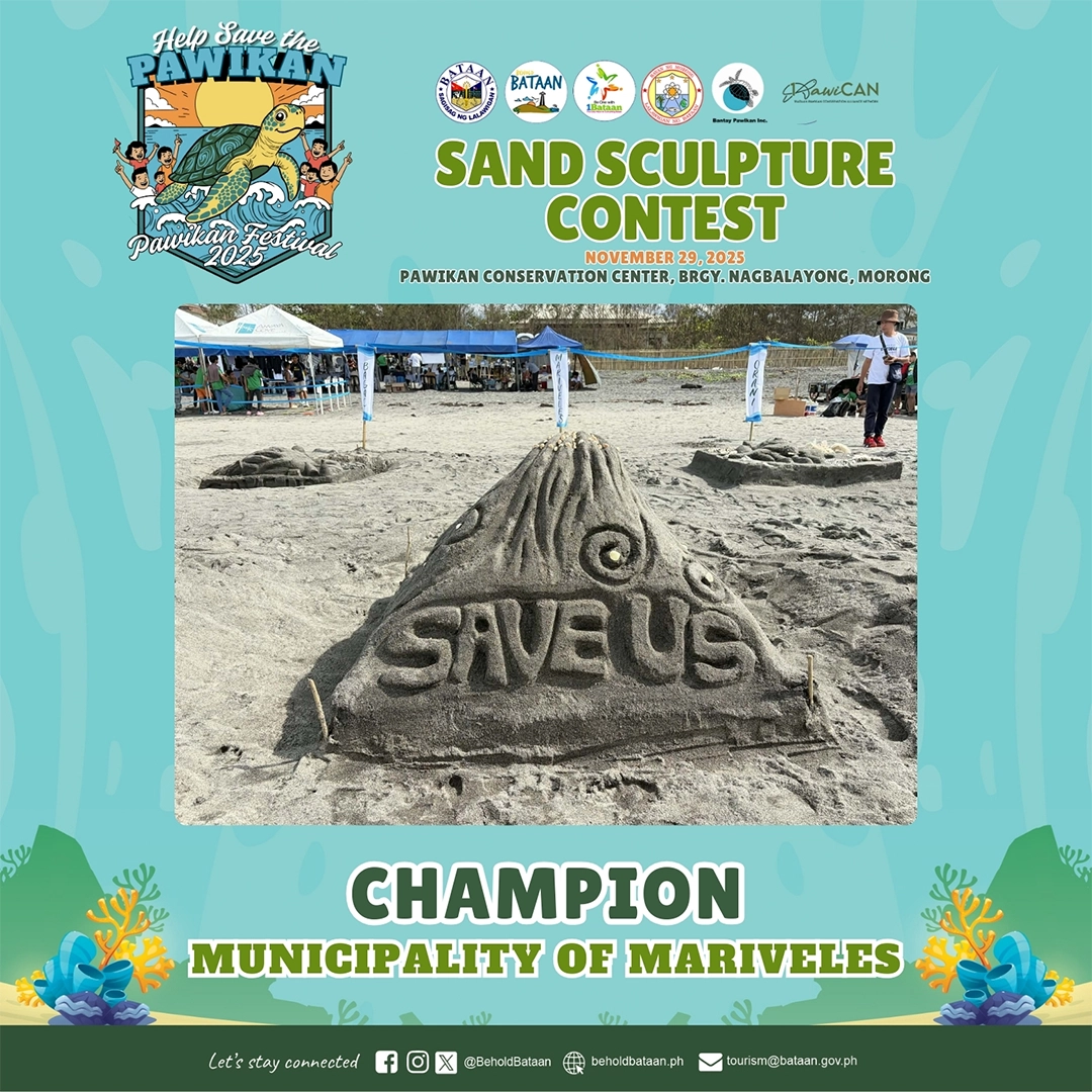 Congratulations Municipality of Mariveles for winning Champion in the Sand Sculpture Contest during the Pawikan Festival 2025.