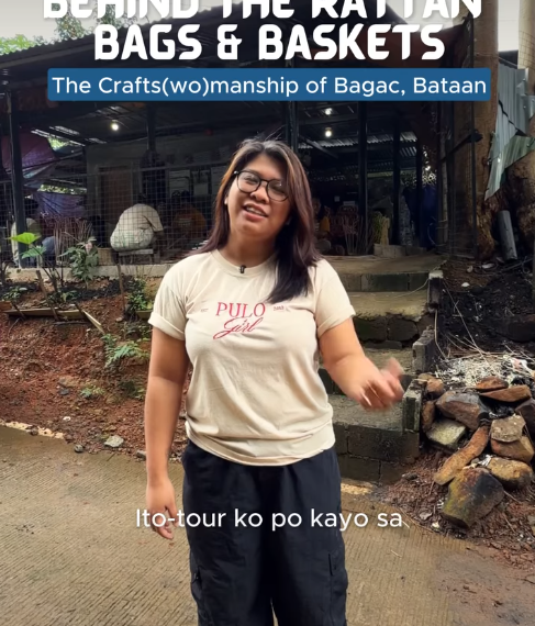 Behind the rattan bags & baskets