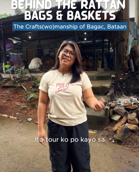 Behind the rattan bags & baskets