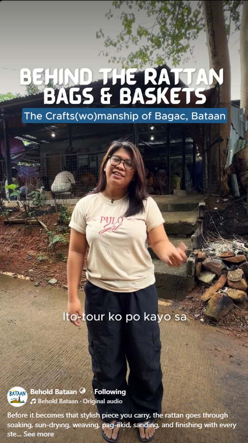 Behind the rattan bags & baskets