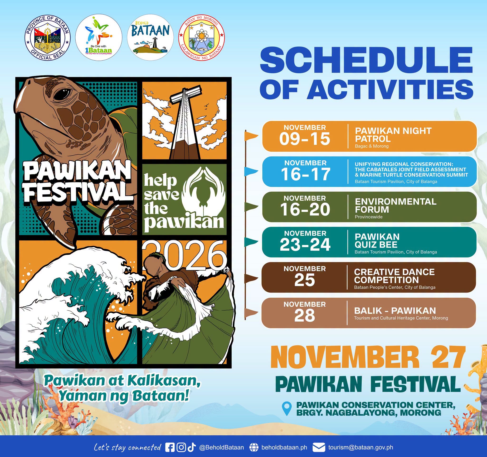 Pawikan Festival 2026 – Schedule of Activities